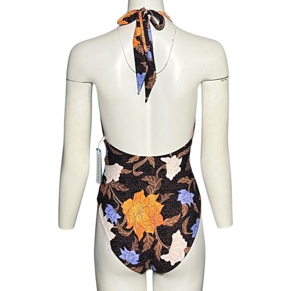 NWT $148 Size 4 US Seafolly Boheme Plunge Twist Front Maillot One Piece Swimsuit - Picture 3 of 8